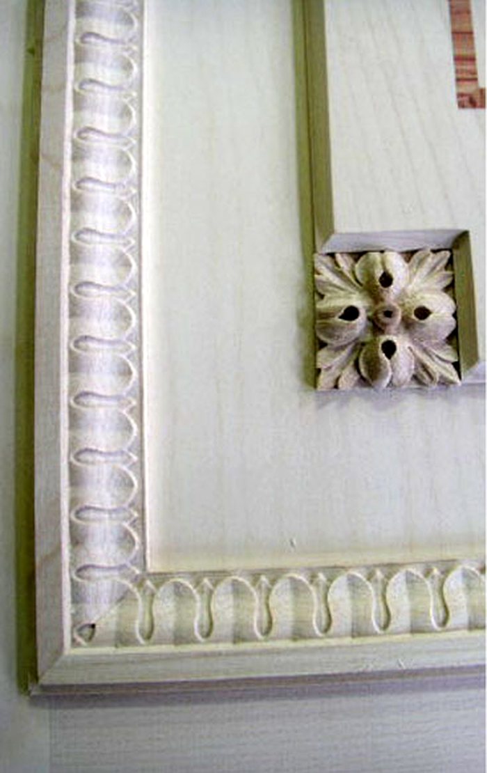 Moulure sculptée à rosace